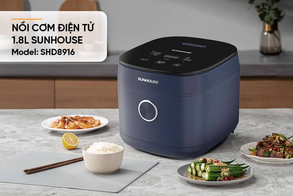 NỒI CƠM ĐIỆN TỬ 1.8L SUNHOUSE SHD8916